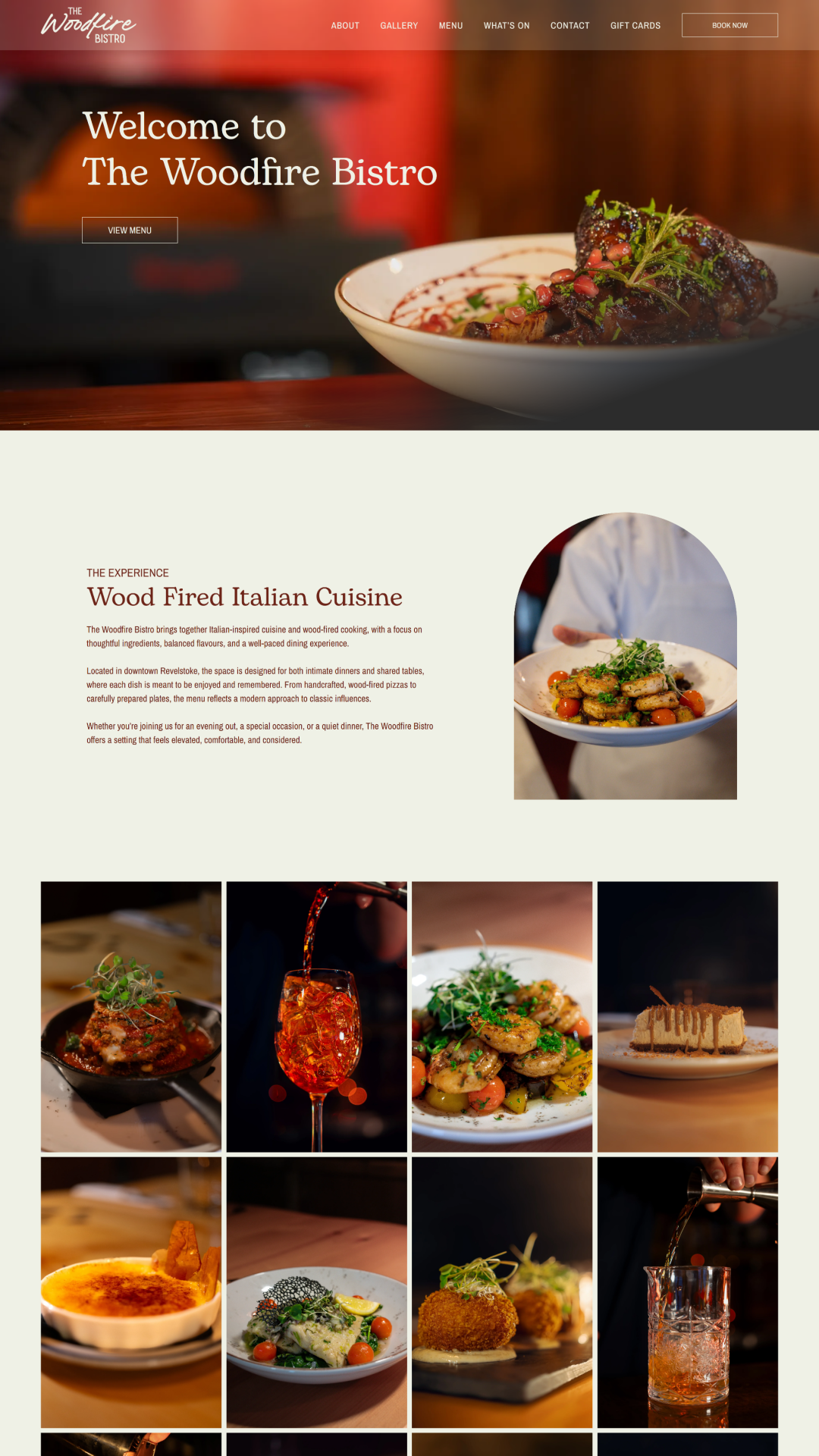 woodfire bistro homepage portfolio 01